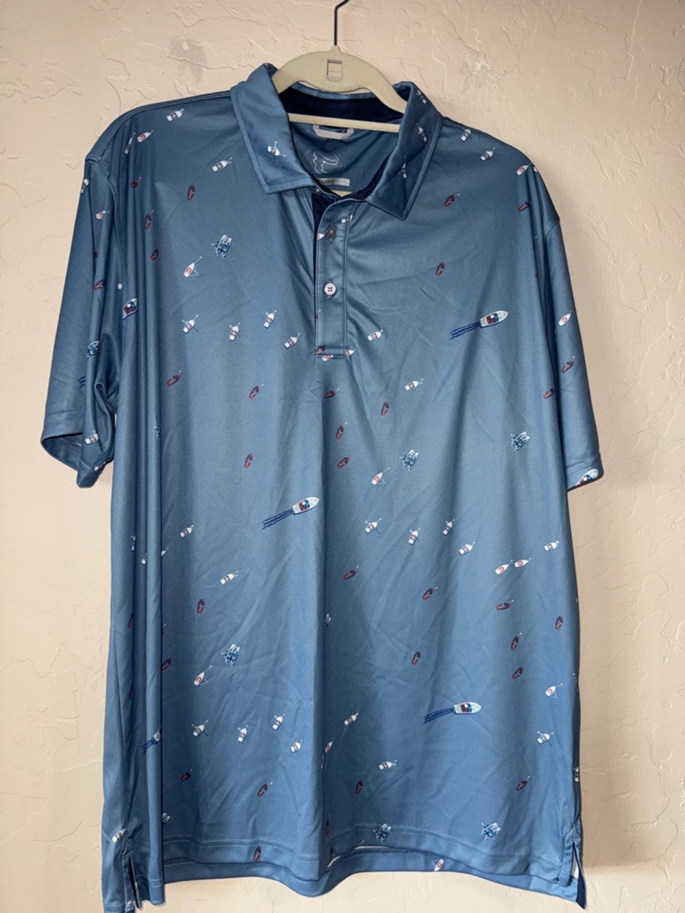 Swannies golf polo boating graphic size XL